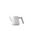 White stainless steel teapot.